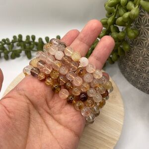 ONE Golden Healer Beaded Stretch Bracelet - 8mm (0017)